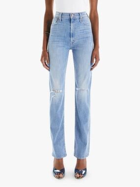 MOTHER Light Blue High-Rise Straight Jeans